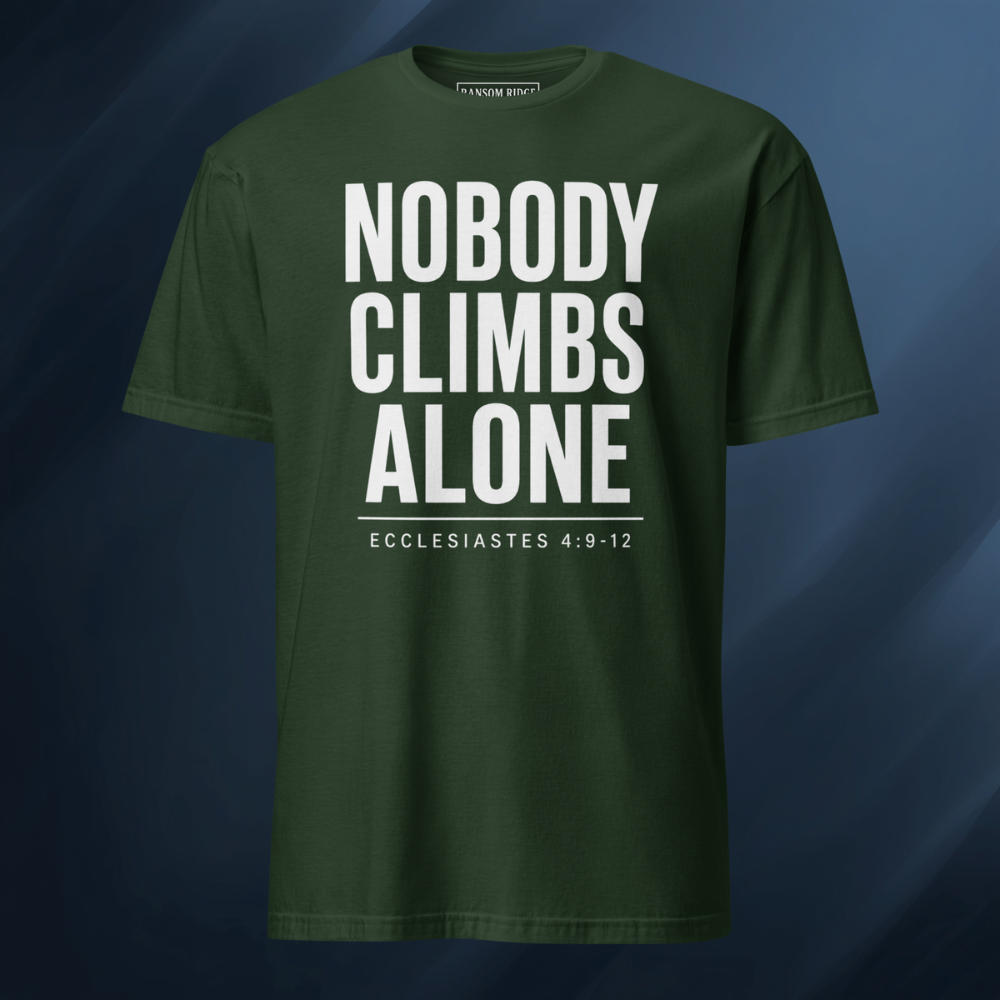 Nobody Climbs Alone/Text Only 1 Short-Sleeve Unisex T-Shirt